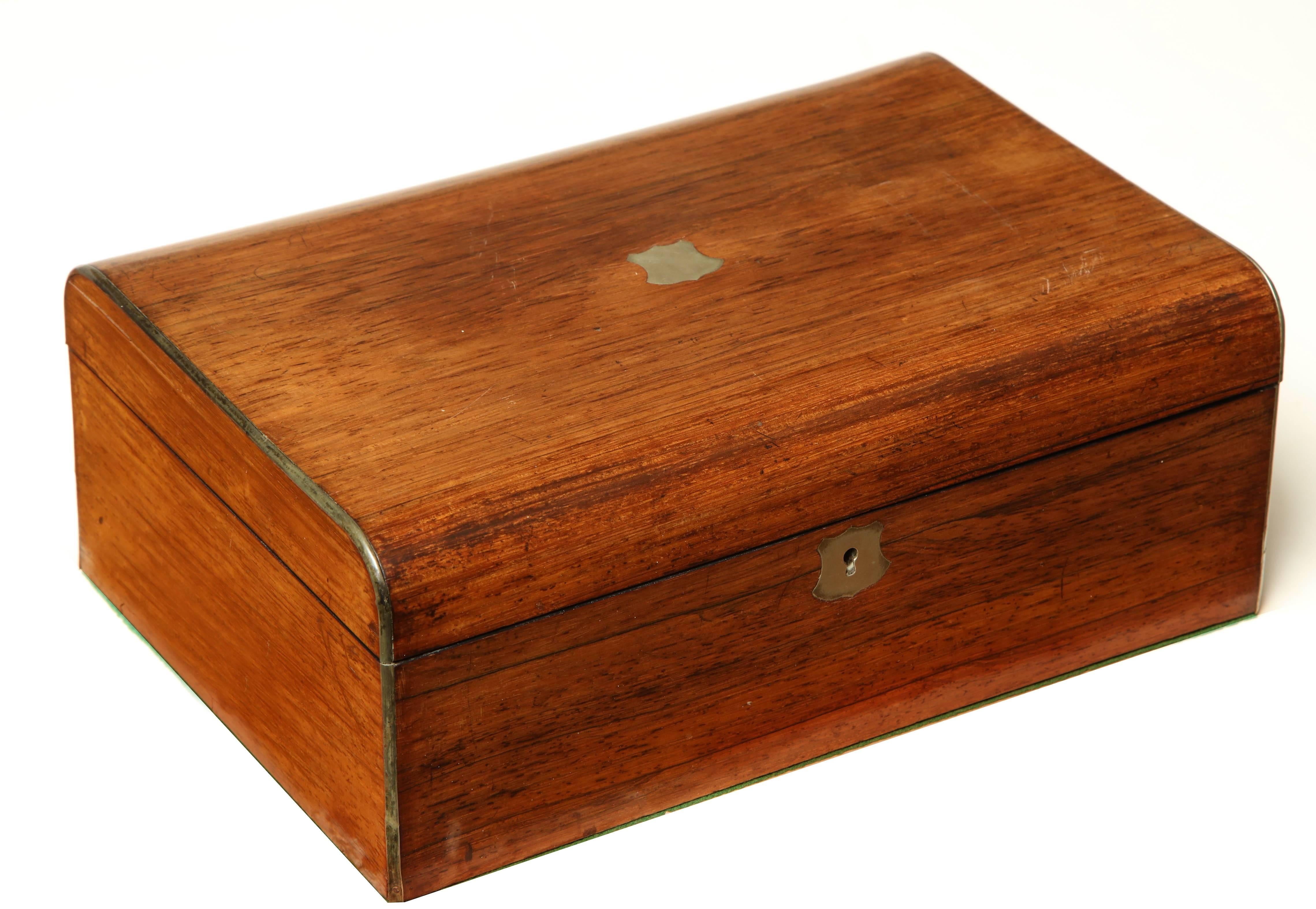 Mid-19th century English box with fitment and metal edges, circa 1860.