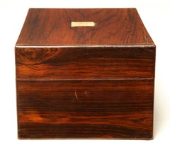 Mid-19th Century English Box with Secret Drawer and Mother-of-Pearl Mounts