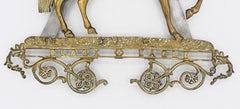 Mid-19th Century English Brass "Black Eagle" Prancing Horse Hanging Souvenir