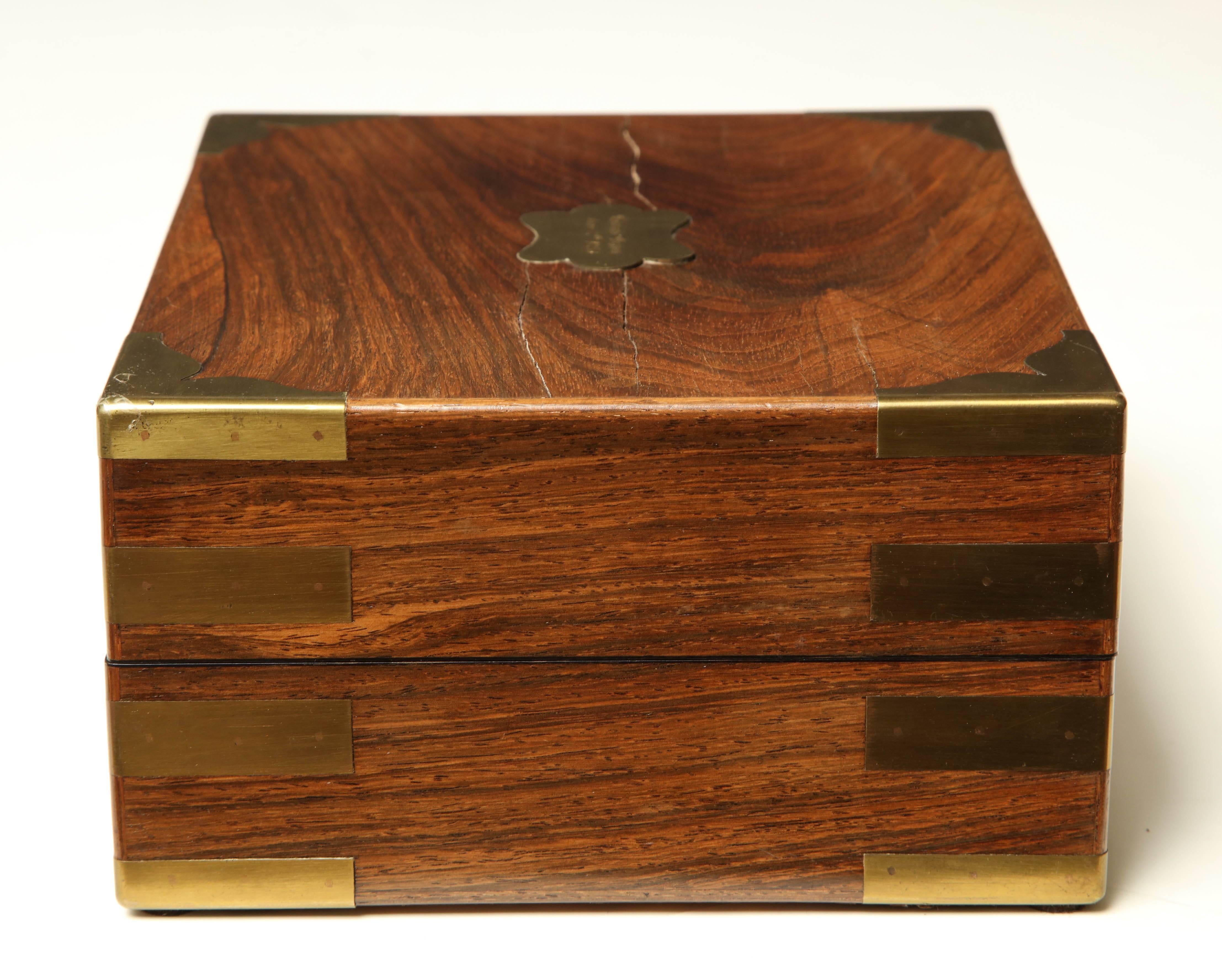 Mid-19th Century English Brass Bound Box 4