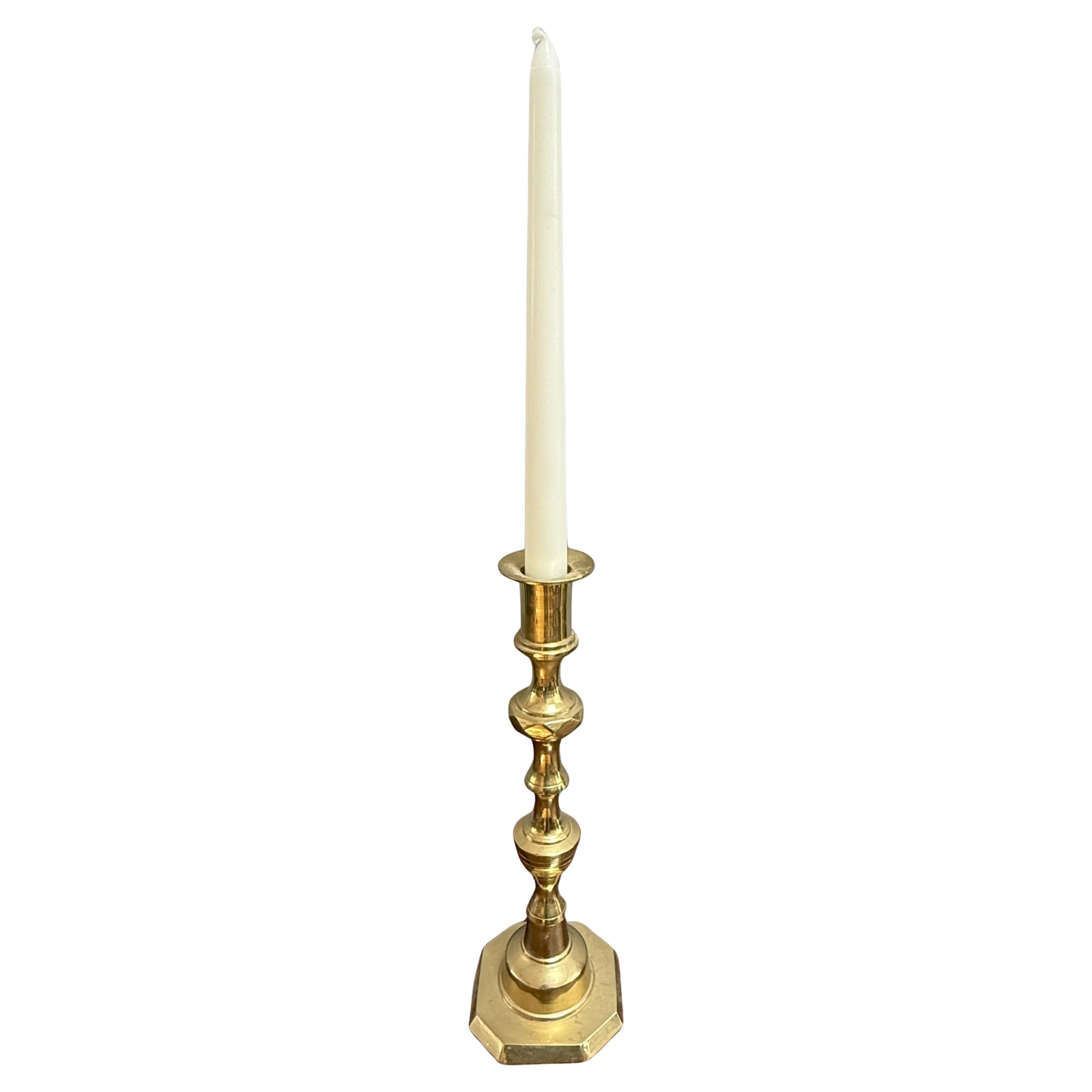 Late 19th Century English Brass Candlestick