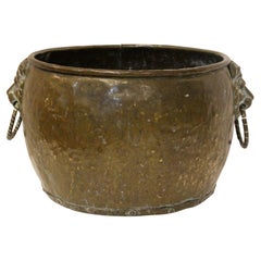 Jardiniere in ottone inglese della metà del XIX secolo