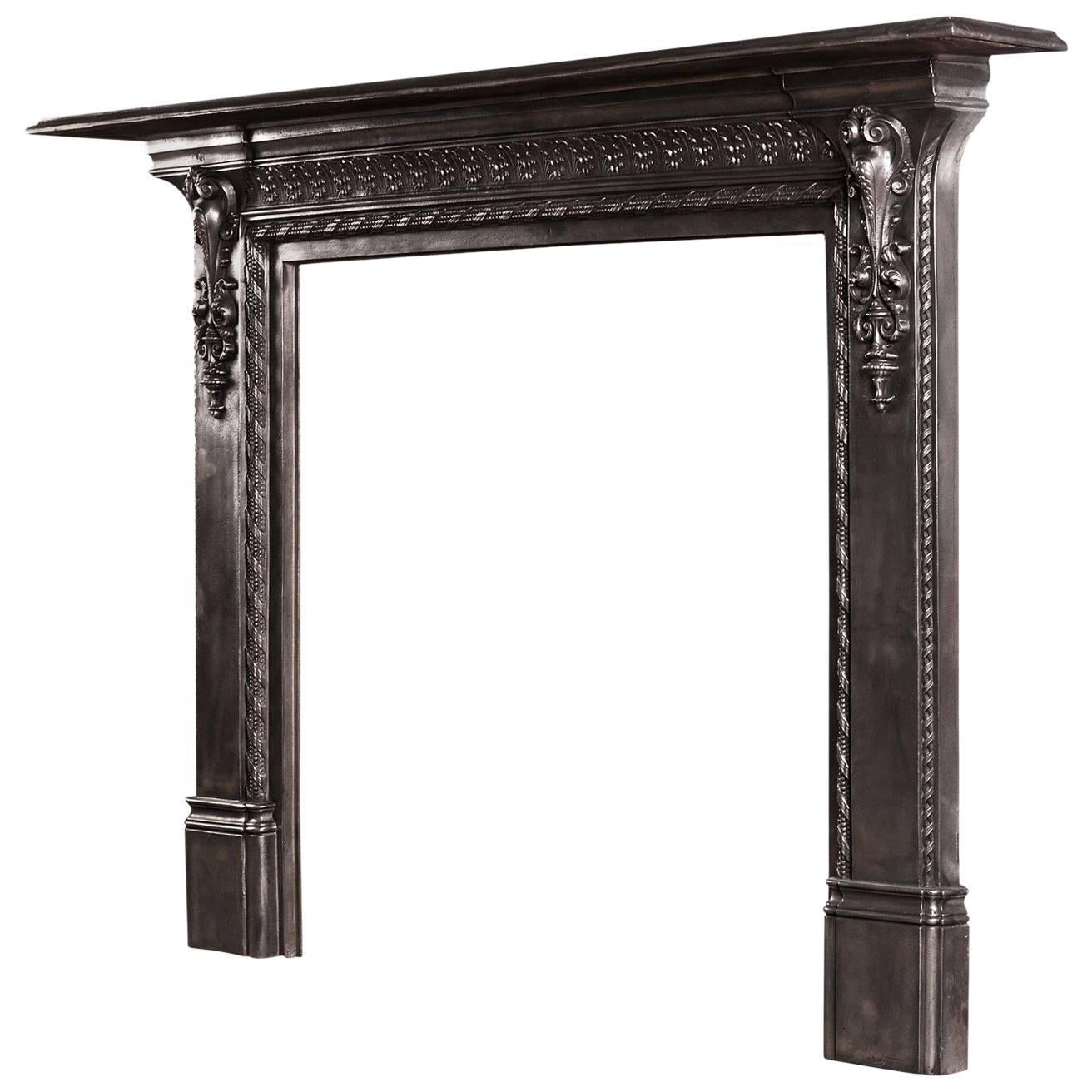 Mid-19th Century English Cast Iron Fireplace