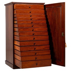 Mid 19th Century English Collectors cabinet with 14 Drawers