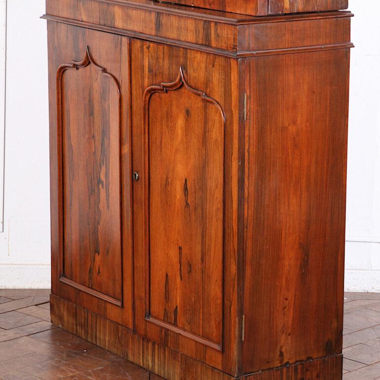 Early Victorian Mid-19th Century English 'Gothic' Bookcase For Sale