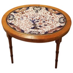 Antique Mid-19th Century English Imari Platter as an Occasional Table