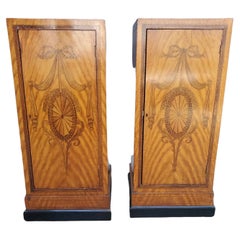Mid-19th Century English Inlaid Satinwood Pedestals