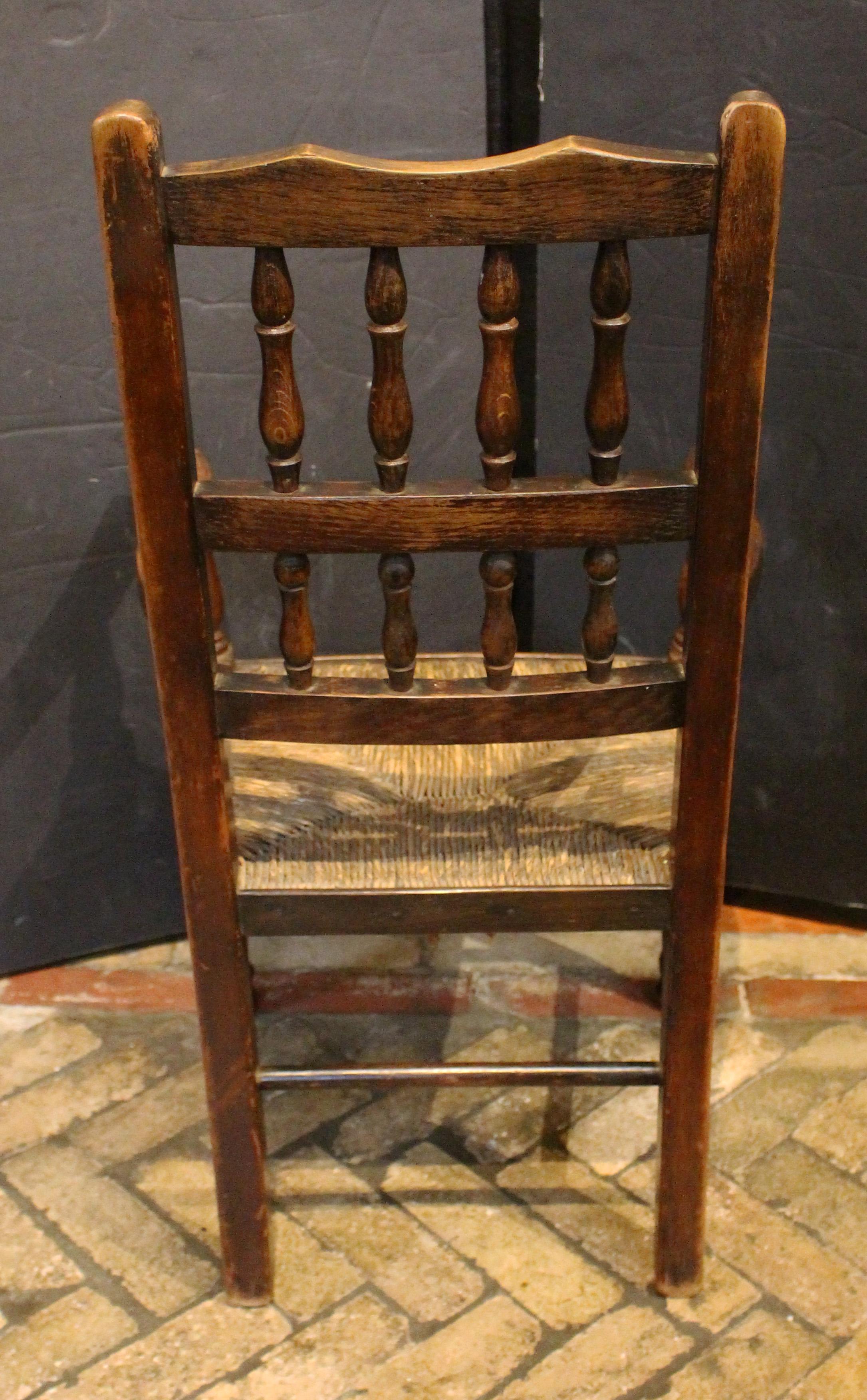 Queen Anne Mid-19th Century English Lancashire Child's Arm Chair