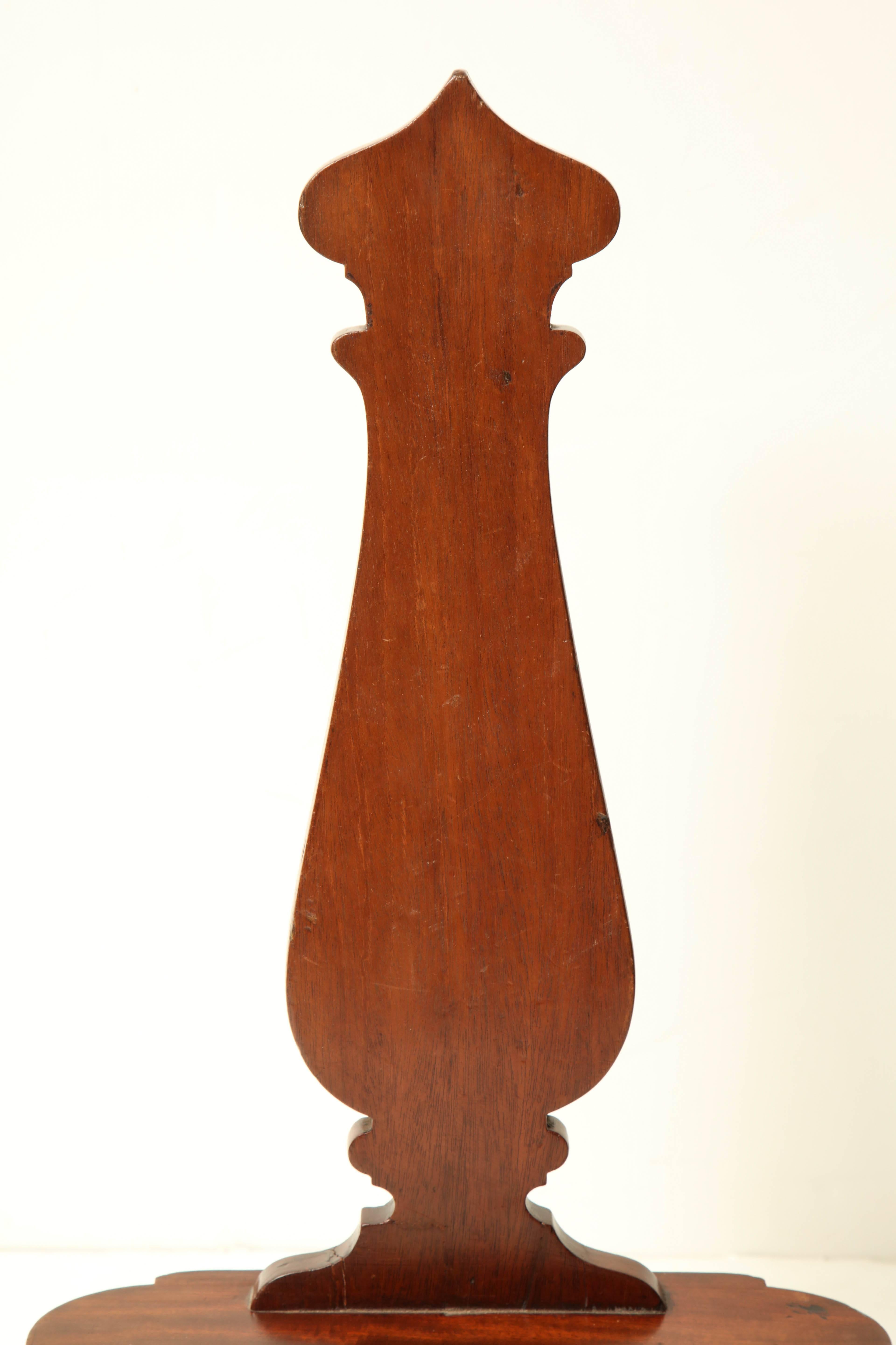 Mid-19th Century English, Mahogany, Weighted Charger [plate] Stand or Rack