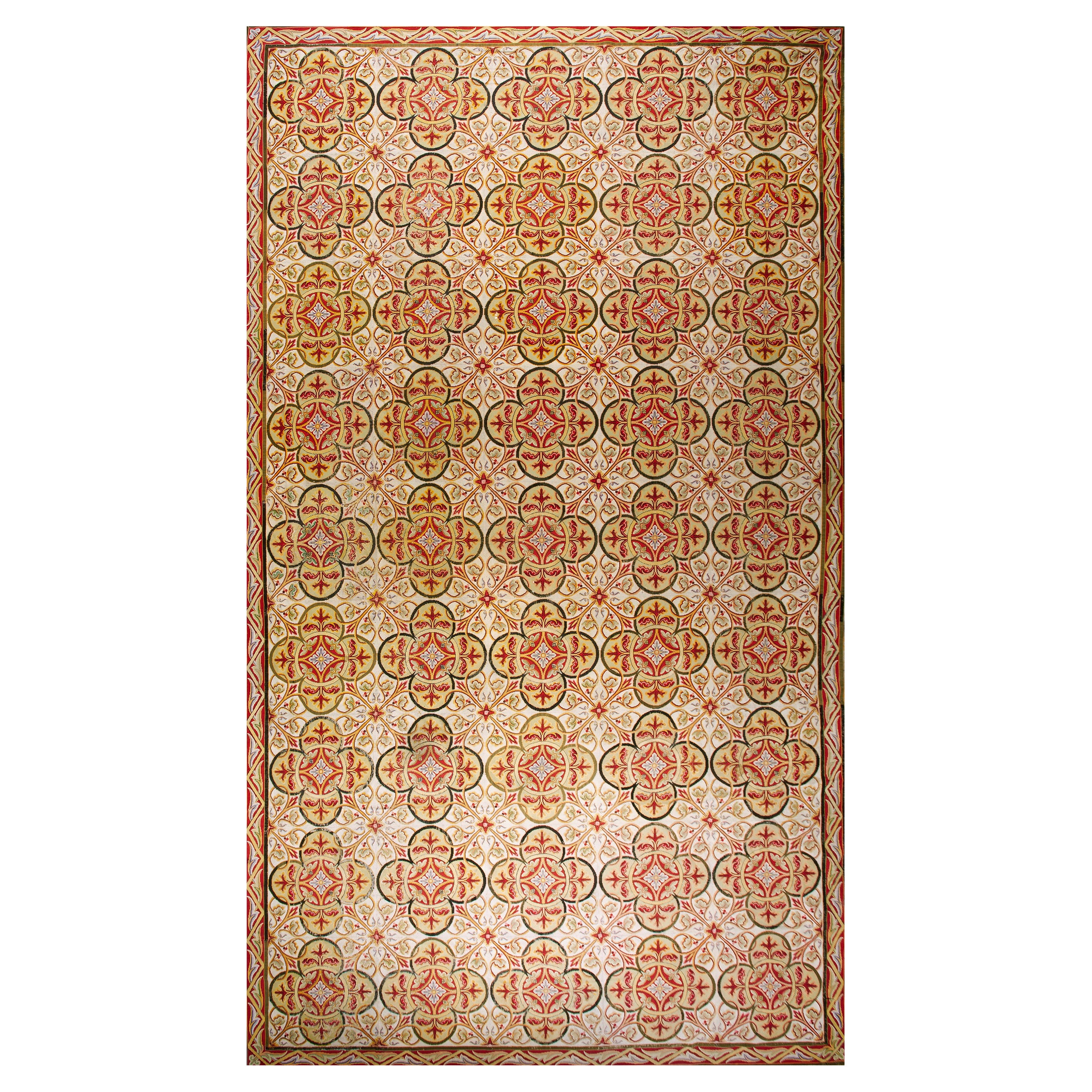 Tappeto ad ago inglese della metà del XIX secolo ( 11' x 19'6" - 335 x 594 ) in vendita