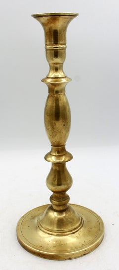 Mid-19th Century English Pair of Brass Candlesticks