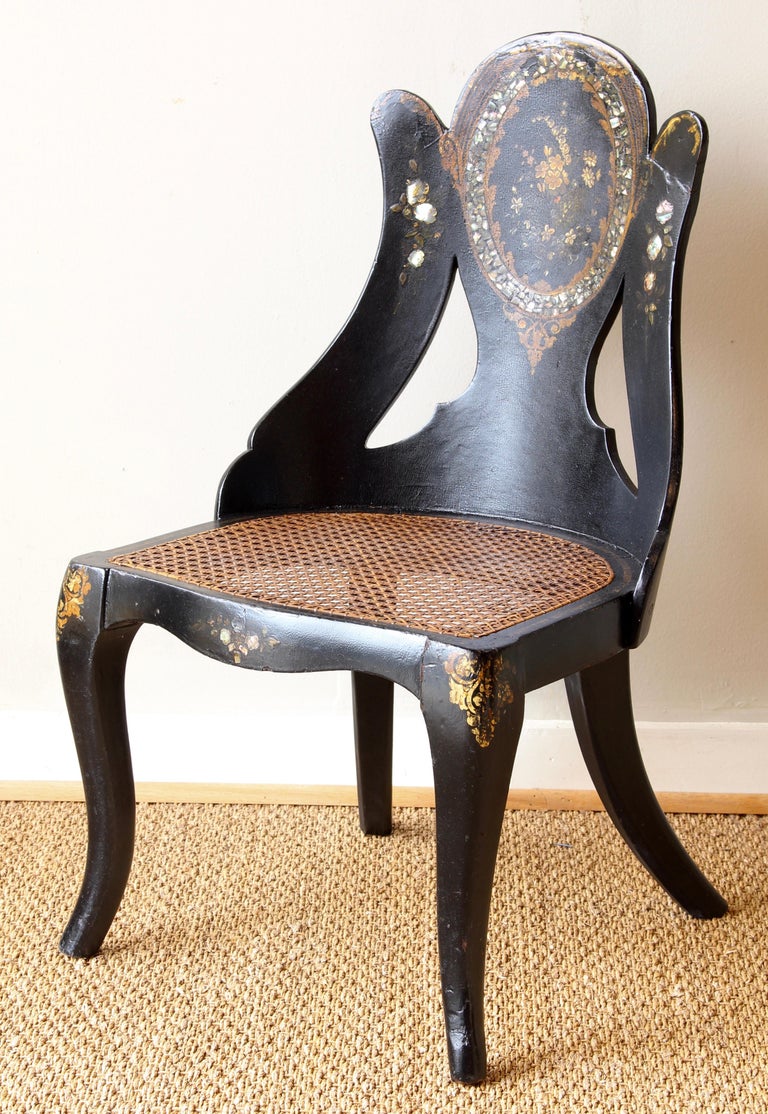 Mid19th Century English Papier Mâché Chair at 1stDibs