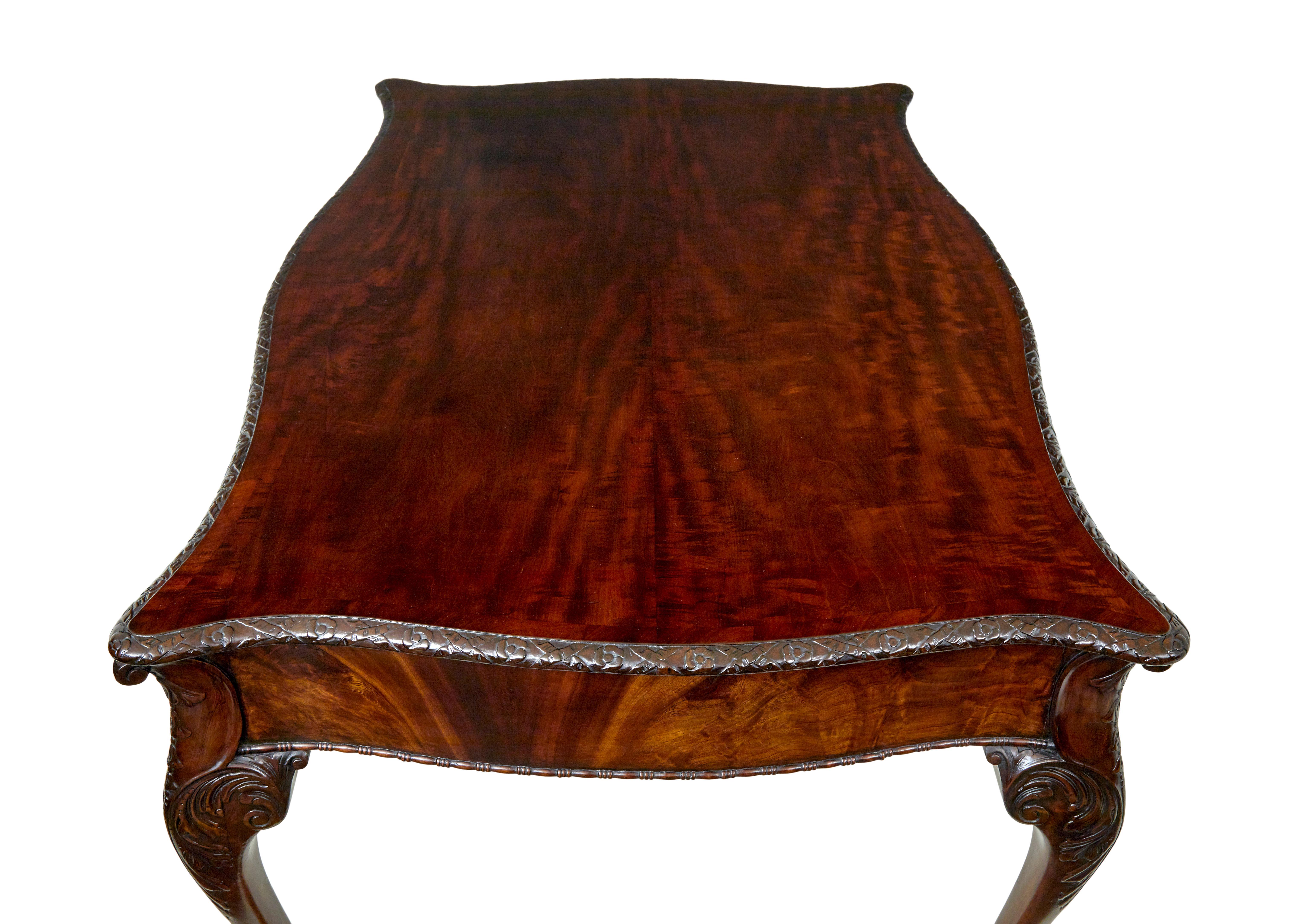 Mid 19th century English partners desk in the Chippendale taste For Sale 8