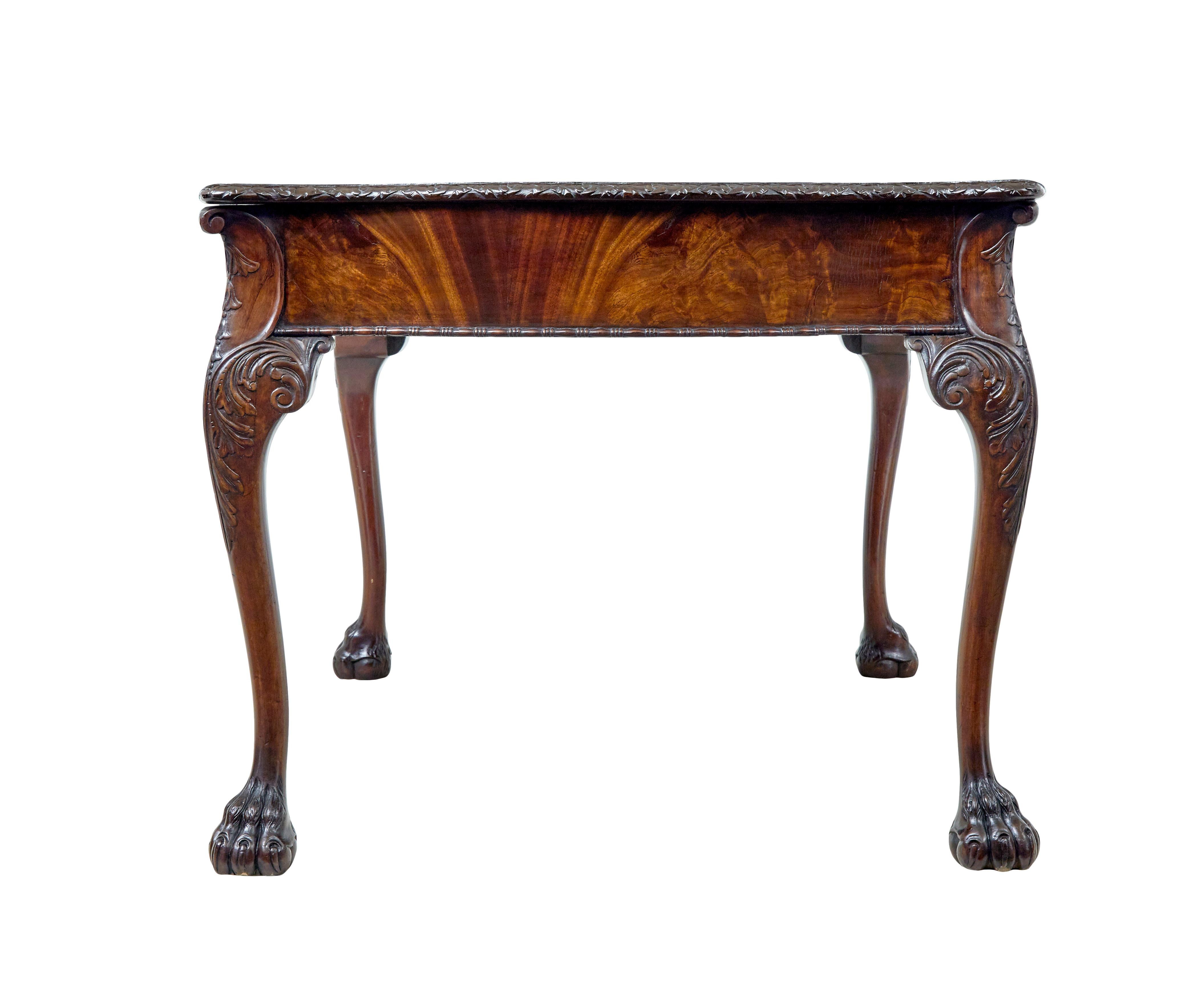 Mahogany Mid 19th century English partners desk in the Chippendale taste For Sale