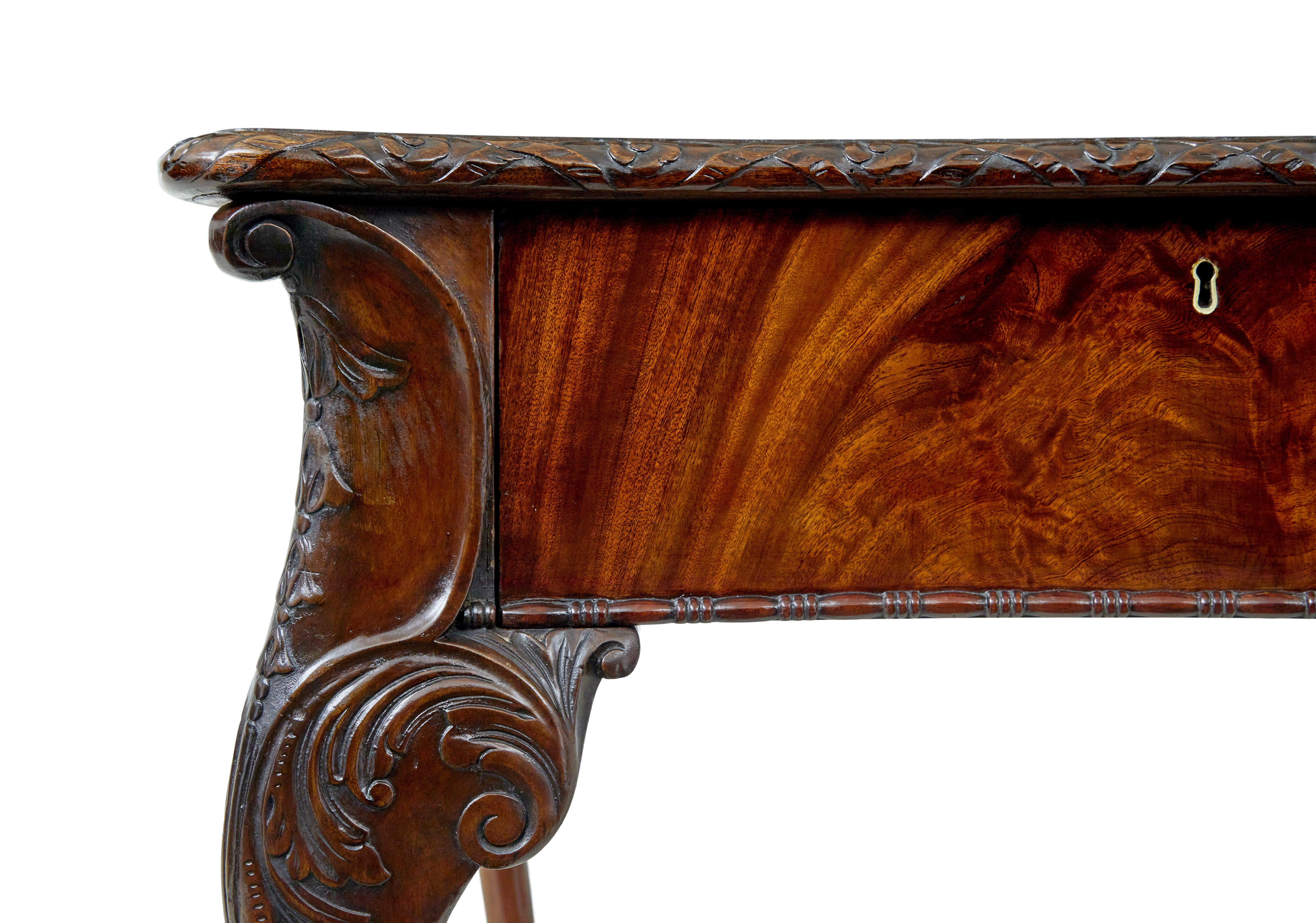 Mid 19th century English partners desk in the Chippendale taste For Sale 1