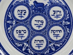 Mid-19th Century English Pottery Passover Plate