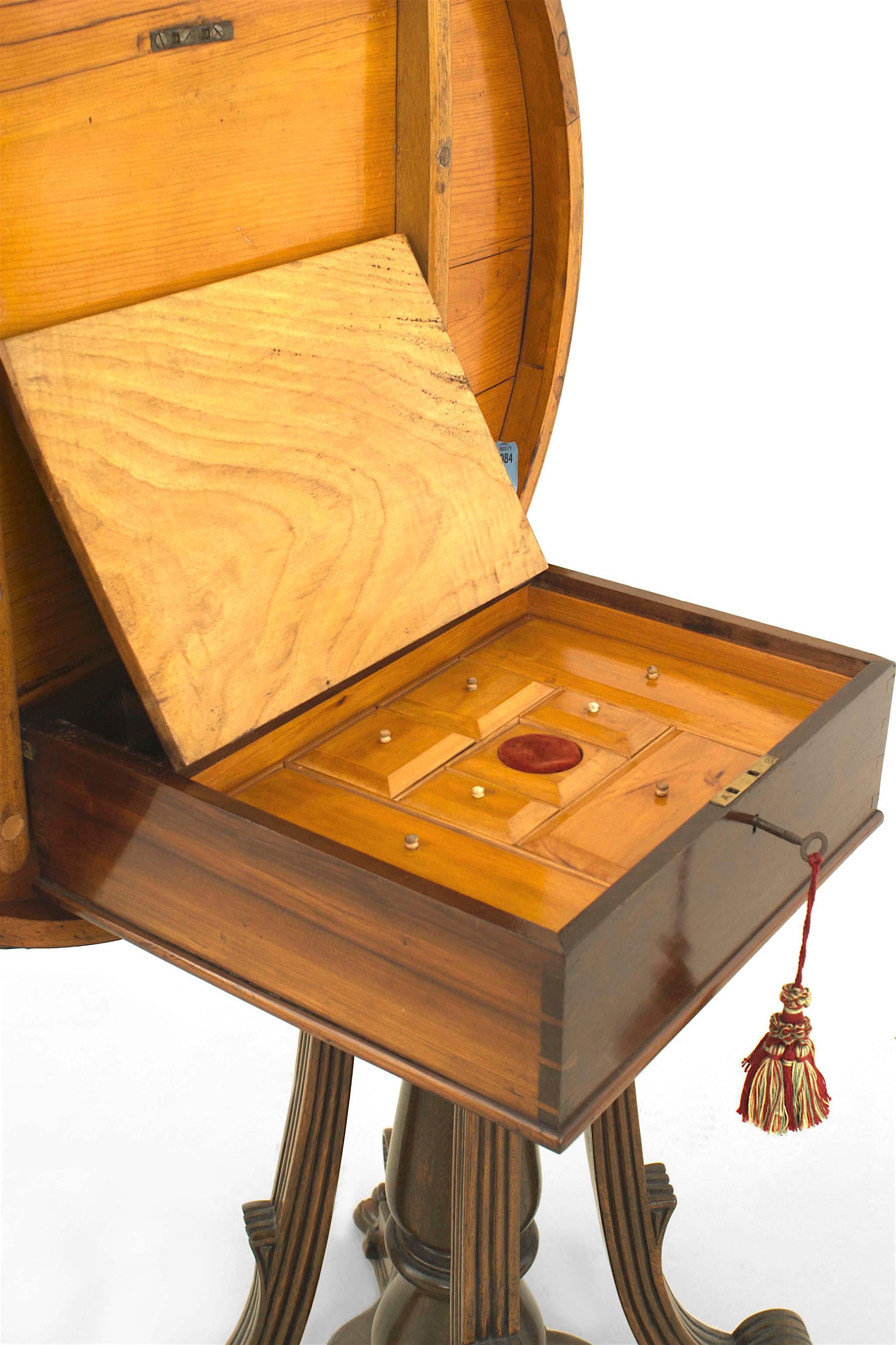 Mid-19th Century English Regency Style Marquetry Flip-Top End Table 4