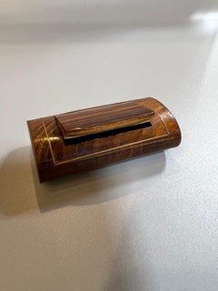 Mitte des 19. Jahrhunderts Englisch Palisander Oval Schnupftabakdose mit Messing-Inlay