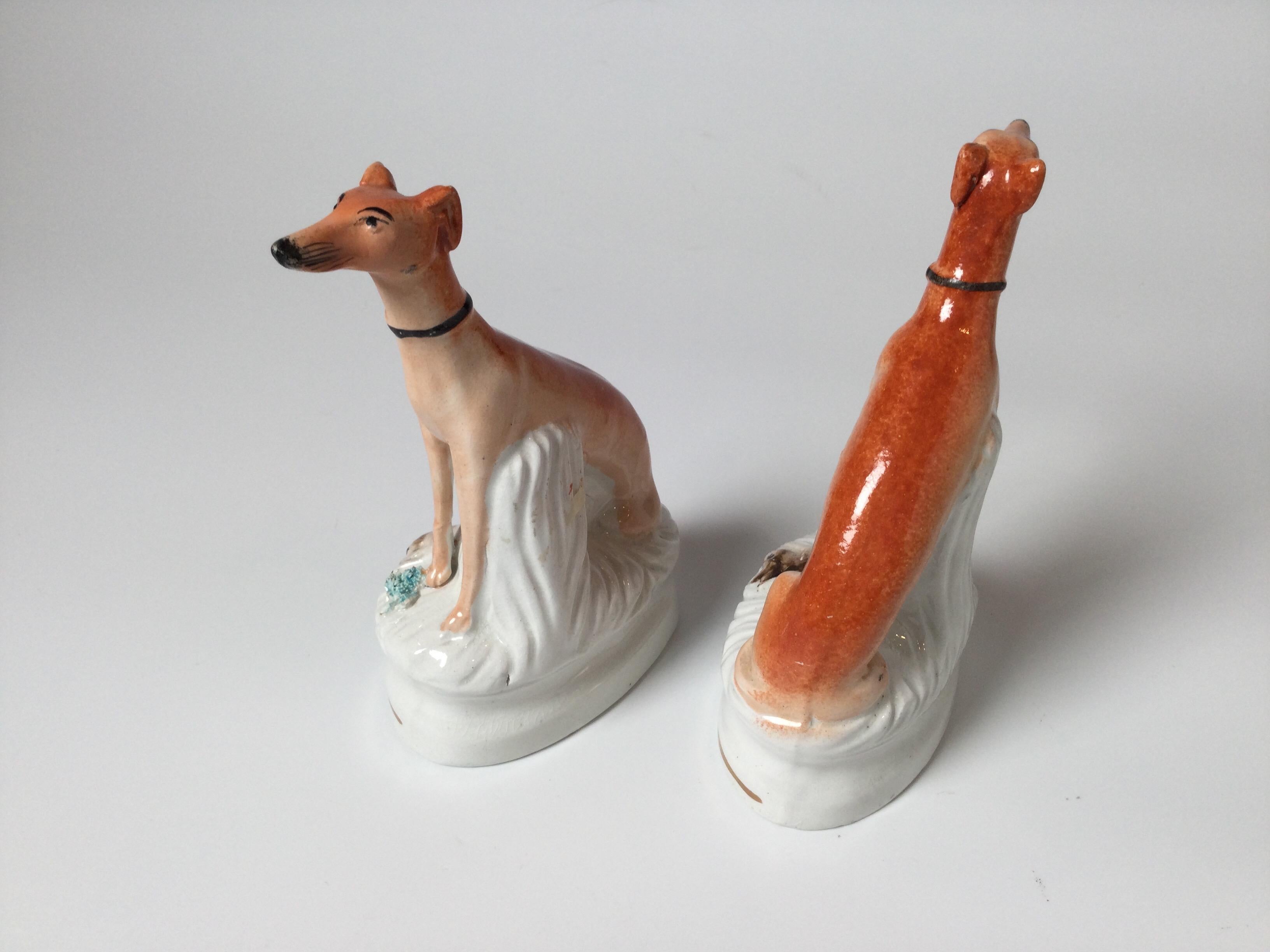 Mid-19th Century Mid 19th Century English Seated Greyhounds For Sale