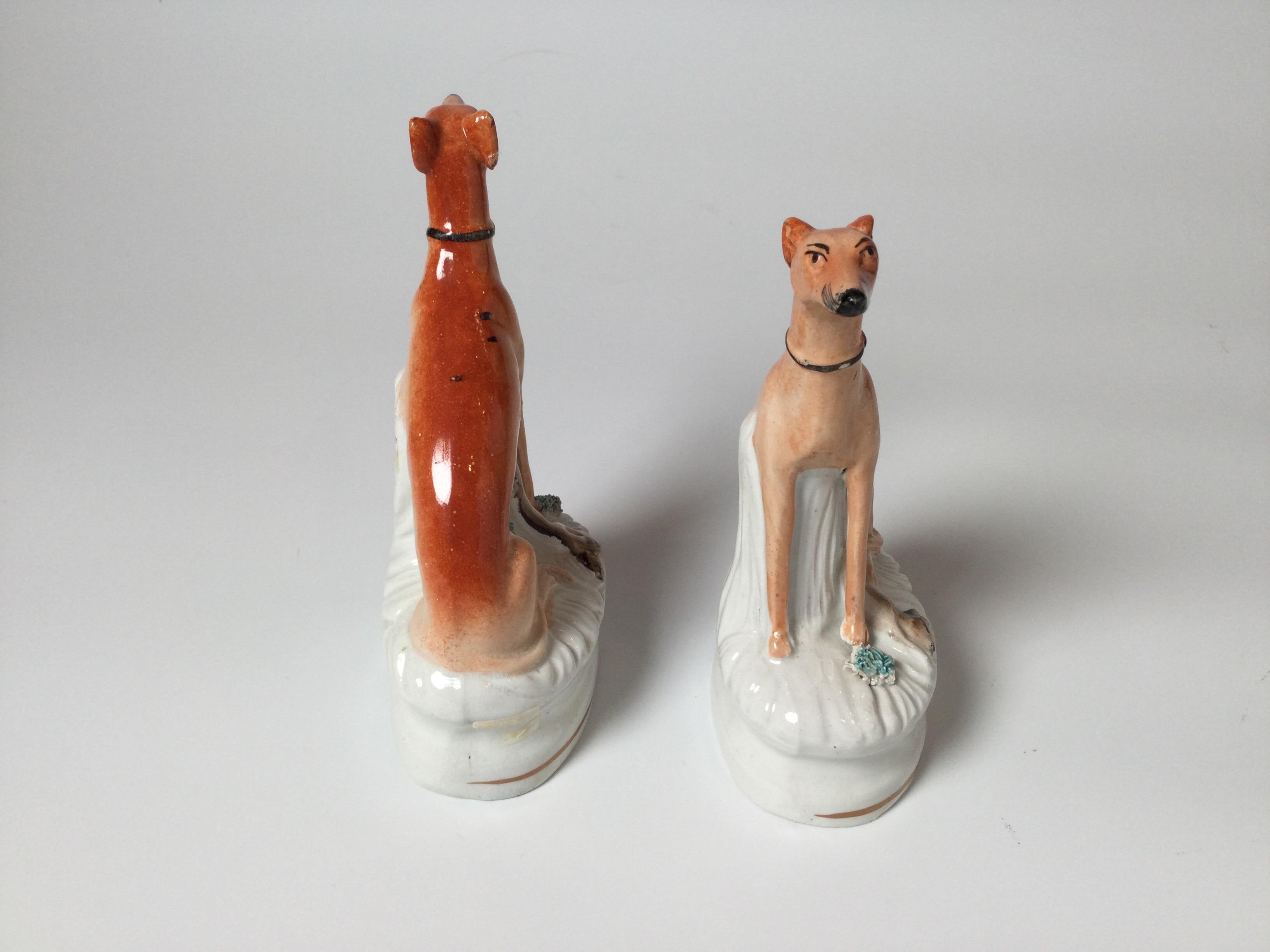 Mid 19th Century English Seated Greyhounds For Sale 1