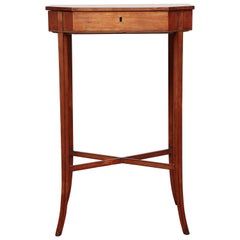 Mid-19th Century English, Sheraton Style, Satinwood Occasional Table