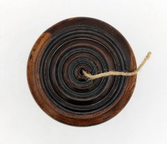Mid-19th Century English Turned & Carved Treen Twine Holder Box