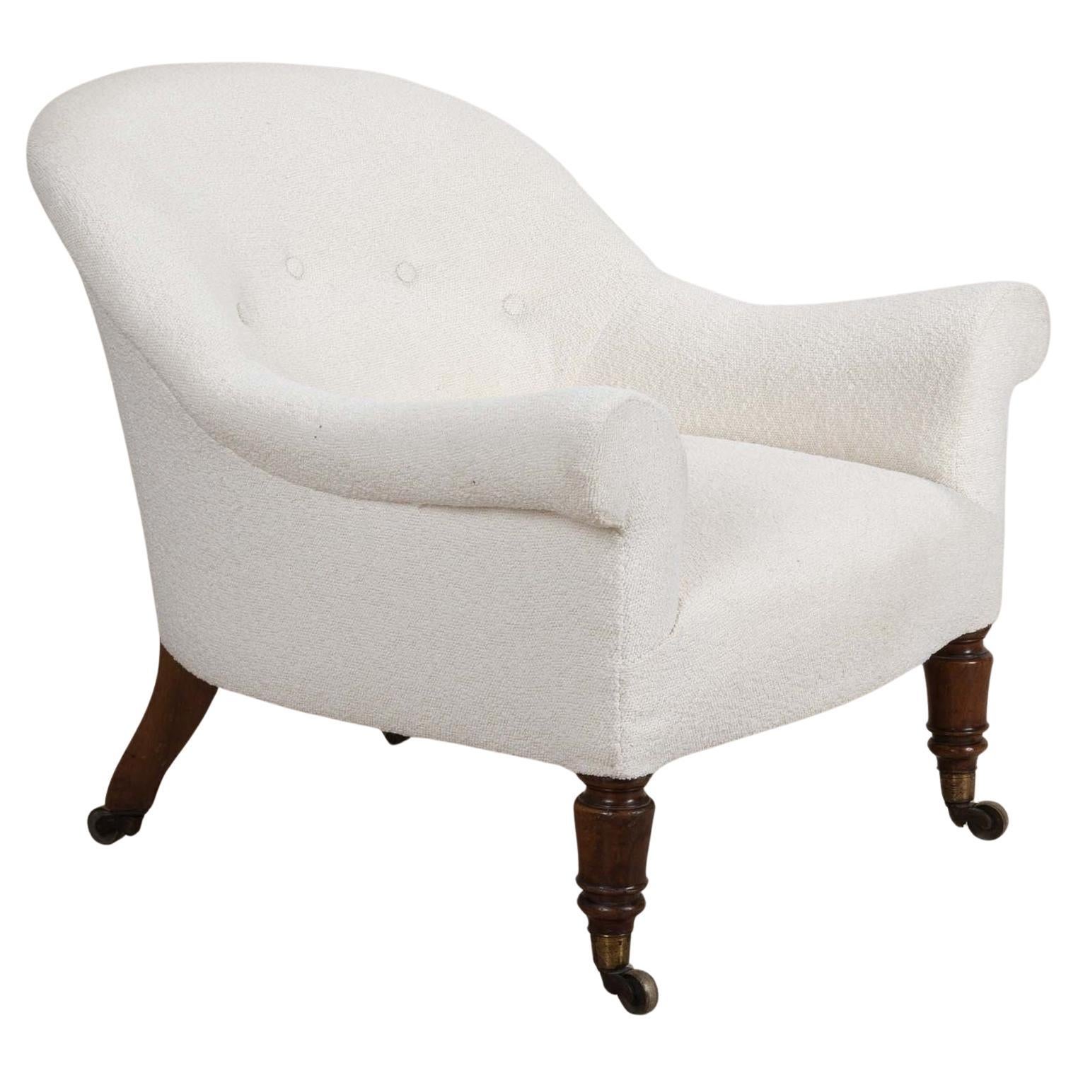 Sillón tapizado inglés de mediados del siglo XIX