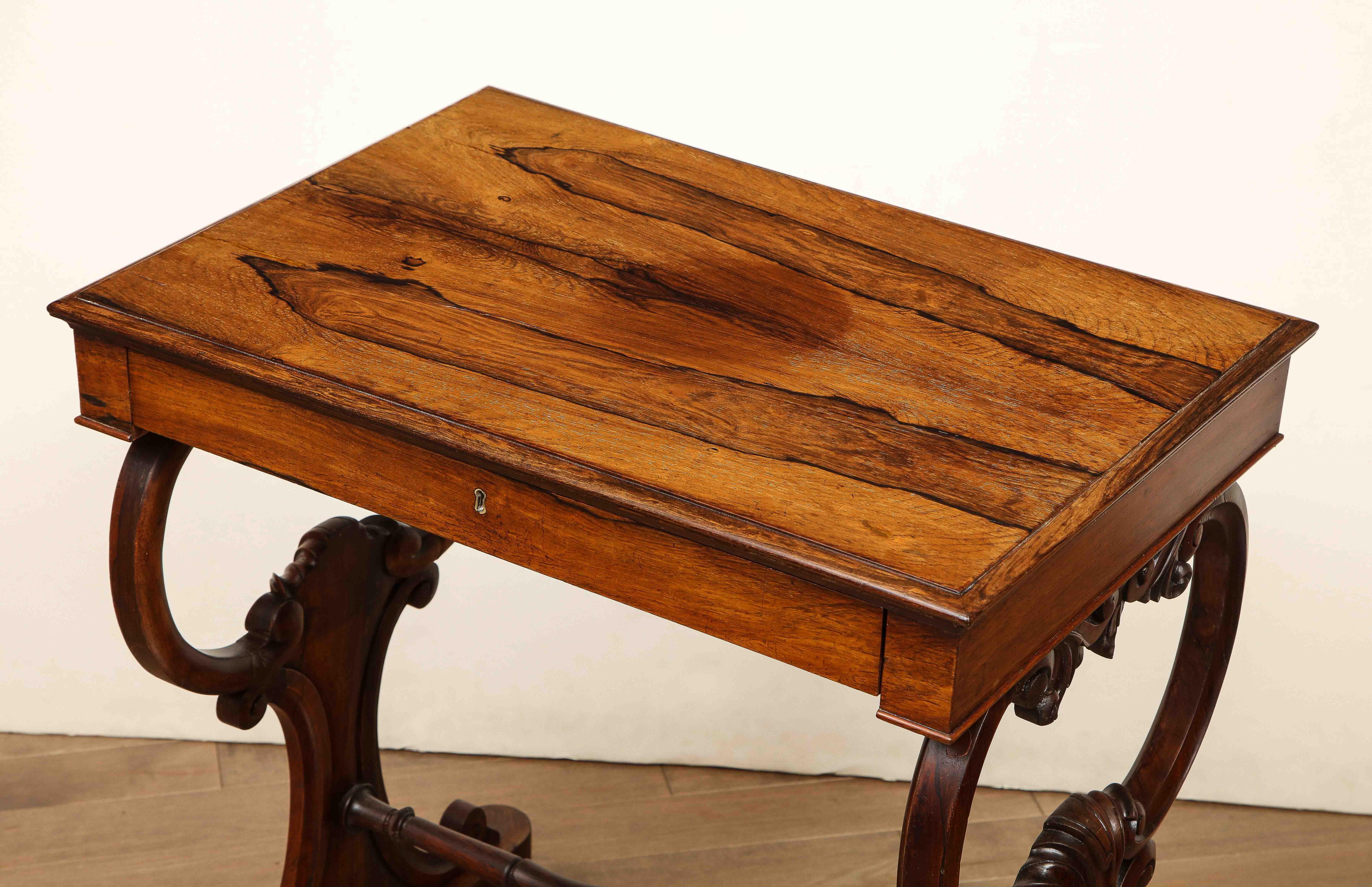 Mid-19th Century English Work Table with Drawer and Fitment For Sale 2