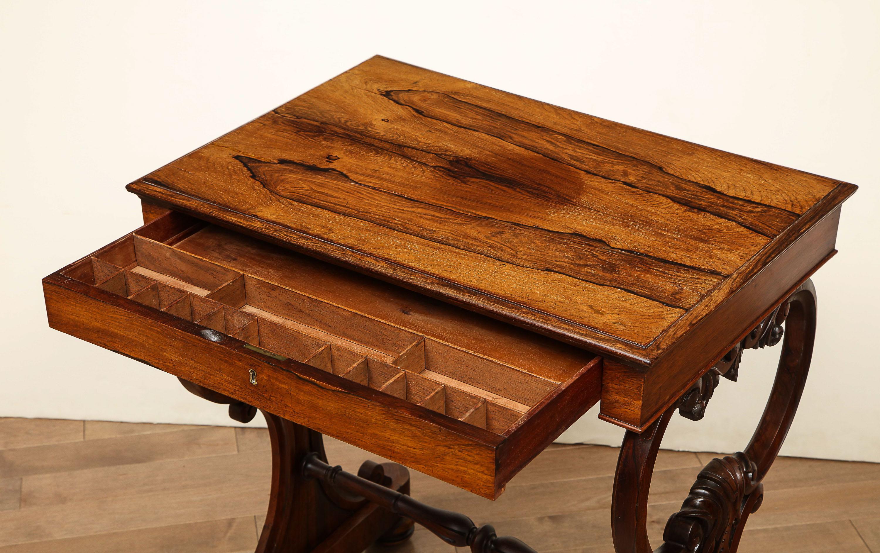 Mid-19th Century English Work Table with Drawer and Fitment For Sale 3