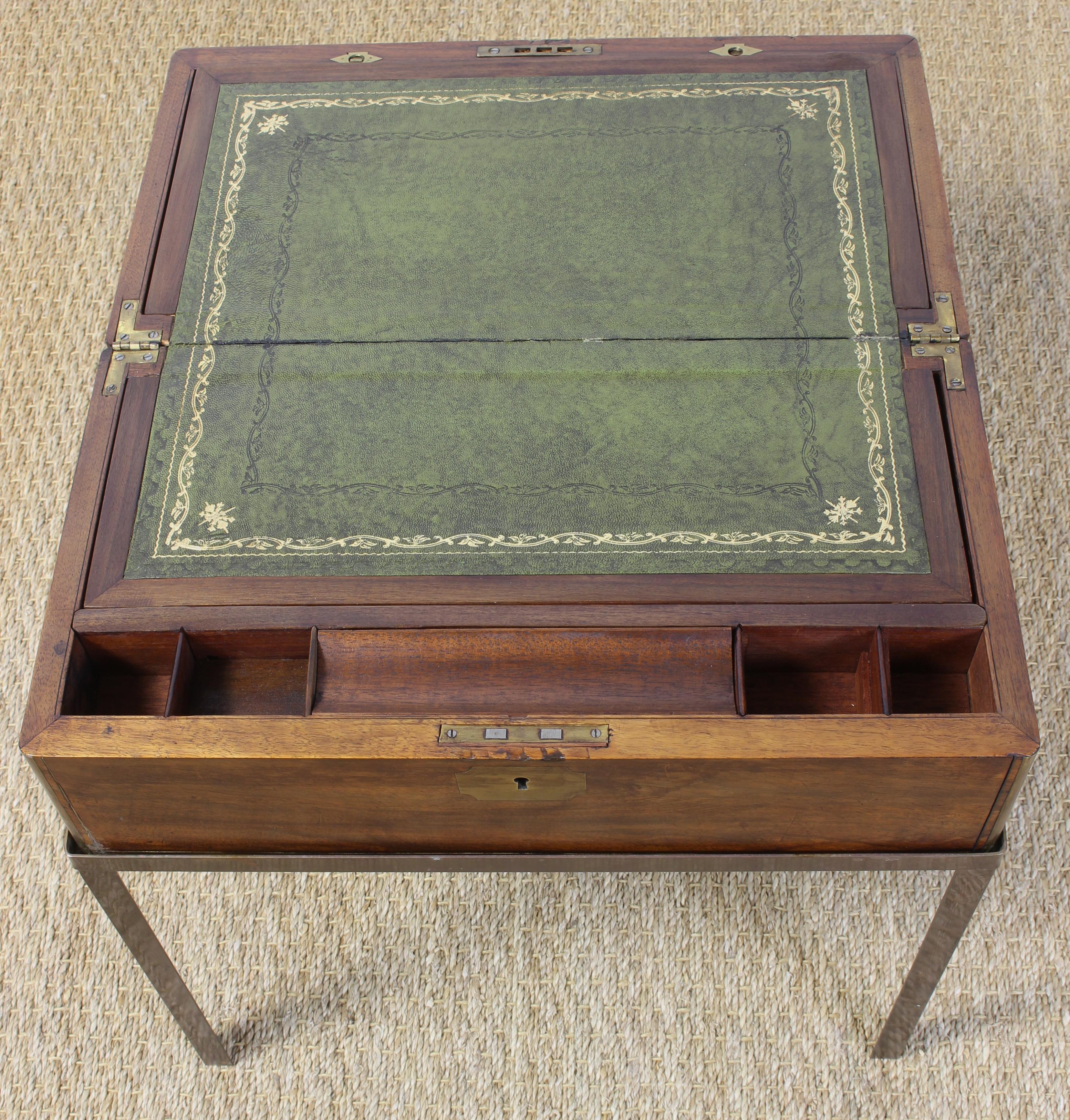 Hand-Crafted Mid-19th Century English Writing Box on Stand