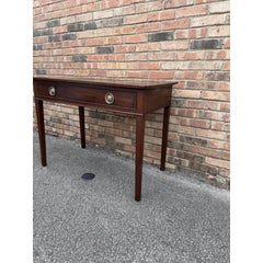 Mid-19th Century English Writing Desk with Tapered Legs, Antique Style
