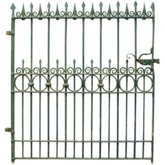 Mid-19th Century English Wrought Iron Pedestrian Gate Antique Mid-19th Century English Wrought Iron Pedestrian Gate