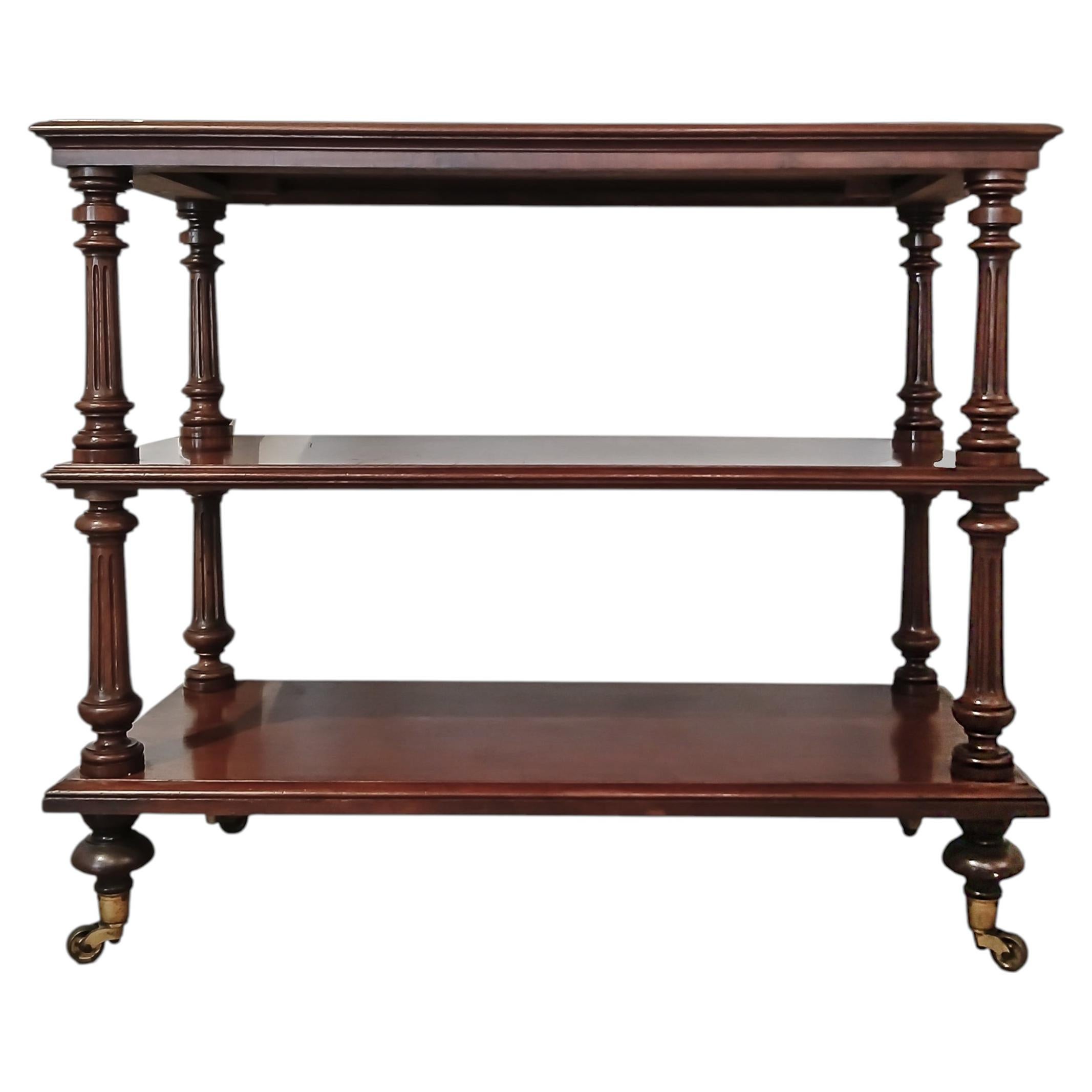 Mahogany Etagere on bronze casters, by Robert Strahan, Dublin, Mid-19th Century