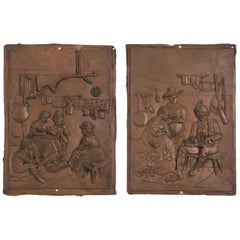 mid century fireplace tile Antique Mid-19th Century Fireplace Tiles