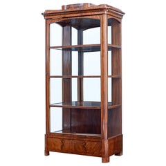 Mid-19th Century Flame Mahogany Glazed Display Cabinet