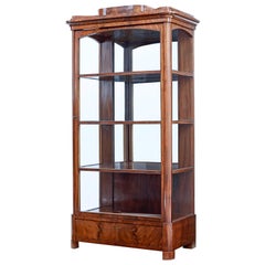 Mid-19th Century Flame Mahogany Glazed Display Cabinet