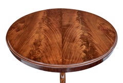 Mid-19th Century Flame Mahogany Tilt-Top Breakfast Table