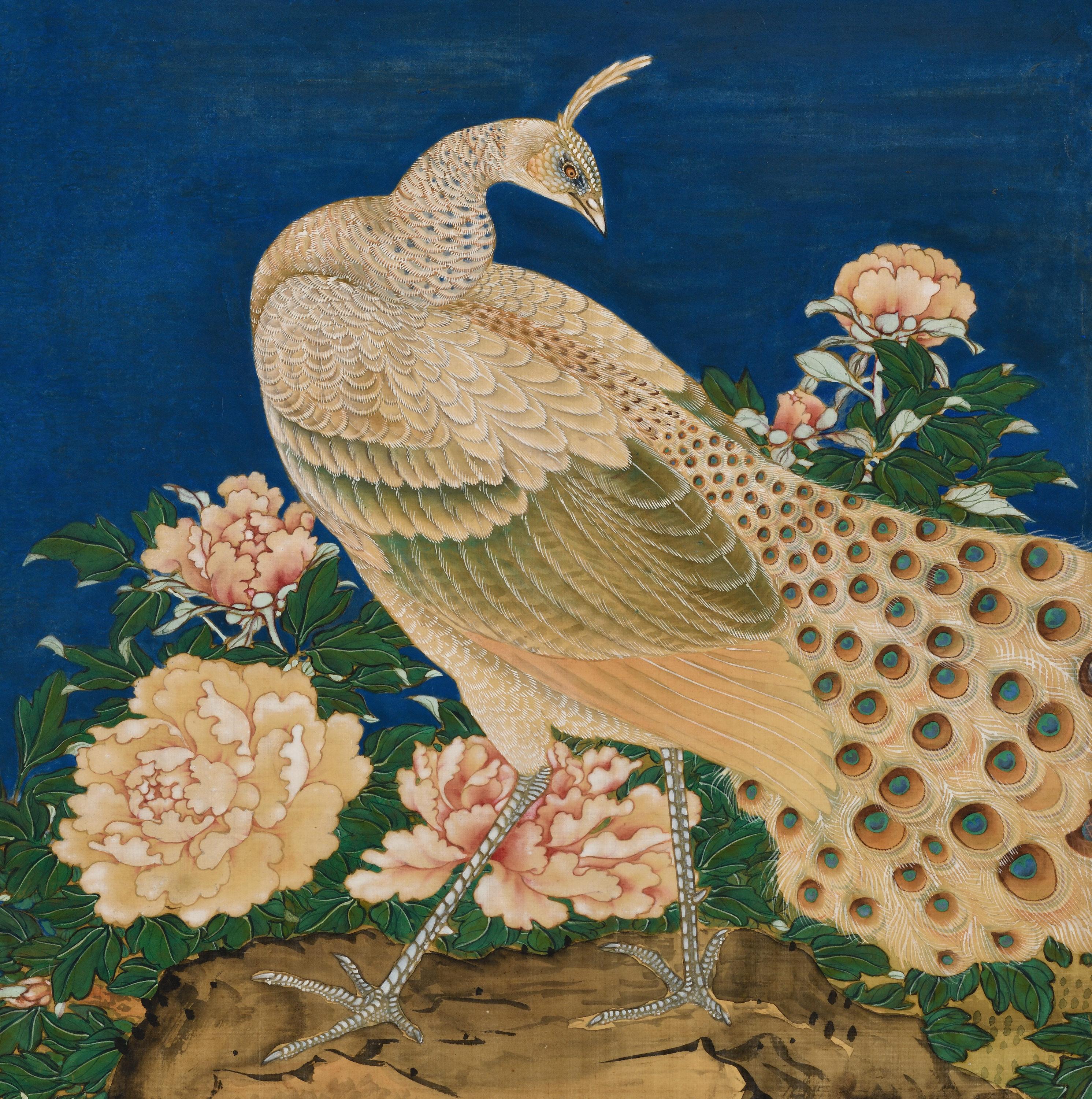 Edo Mid 19th Century Japanese Screen Pair. Flowers & Birds of the Four Seasons. For Sale