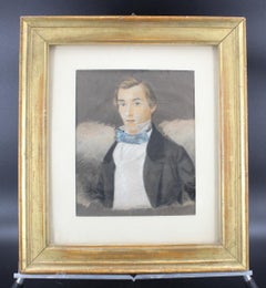 Mid-19th Century Portrait of Louis B Williams by C.L. Lewin in Original Frame