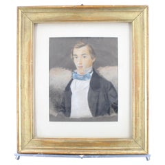 Mid-19th Century Framed Pastel Portrait of Louis B Williams by C.L. Lewin