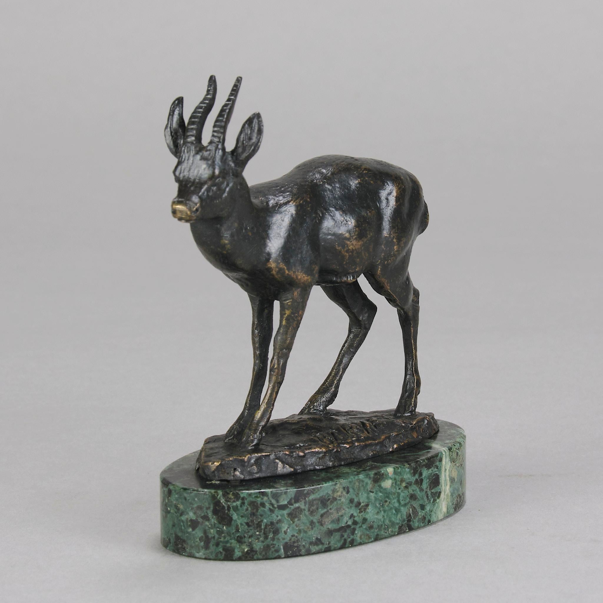 Victorien Bronze animalier français du milieu du XIXe siècle intitulé 