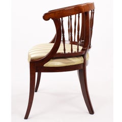 Mid 19th Century French Armchair with rounded Horseshoe frame Walnut ca. 1850