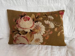 Mid 19th Century French Aubusson Floral Pillow