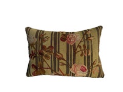 Mid-19th Century French Aubusson Metallic & Wool Tapestry Pillow