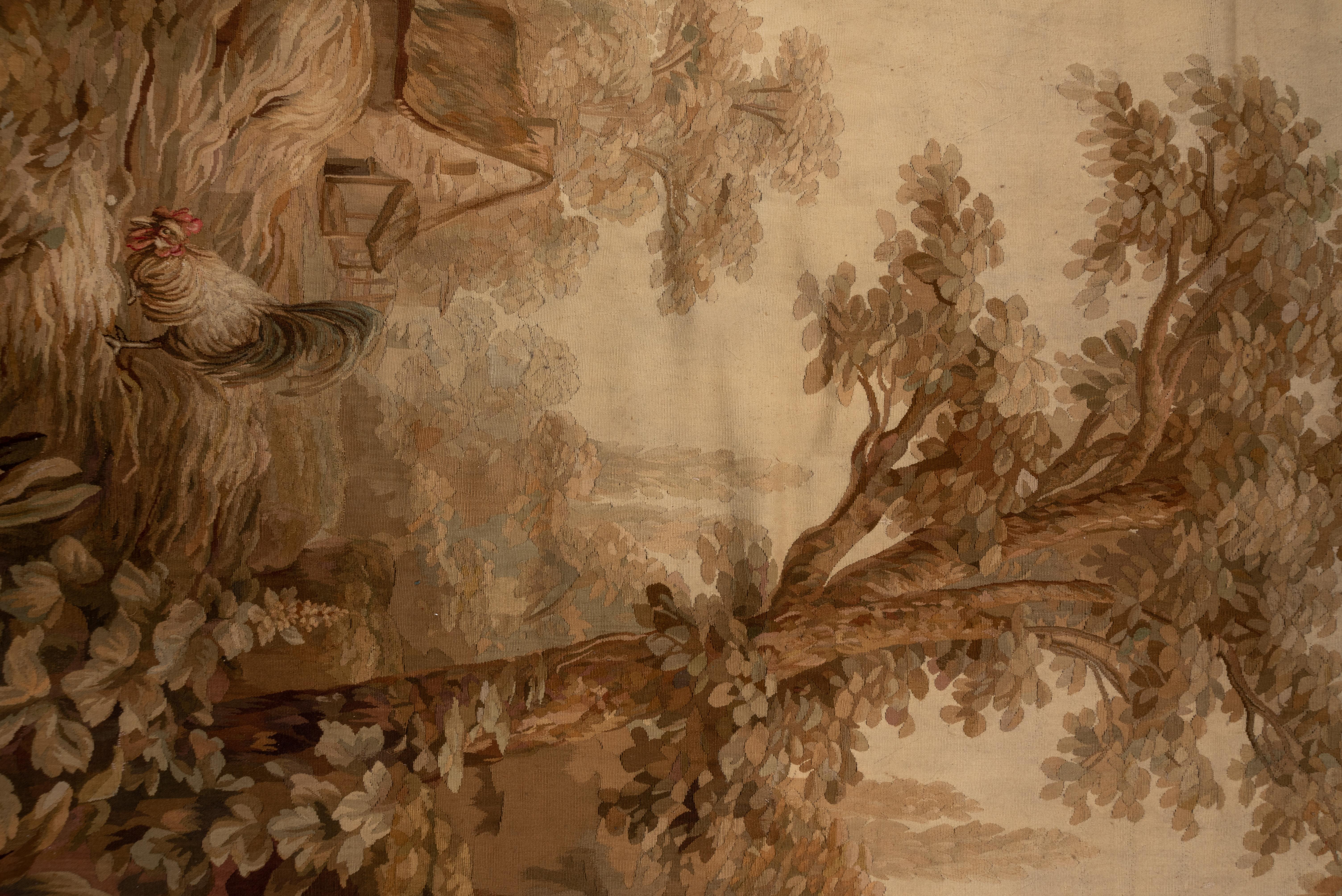 French Provincial Mid-19th Century French Beauvais Tapestry