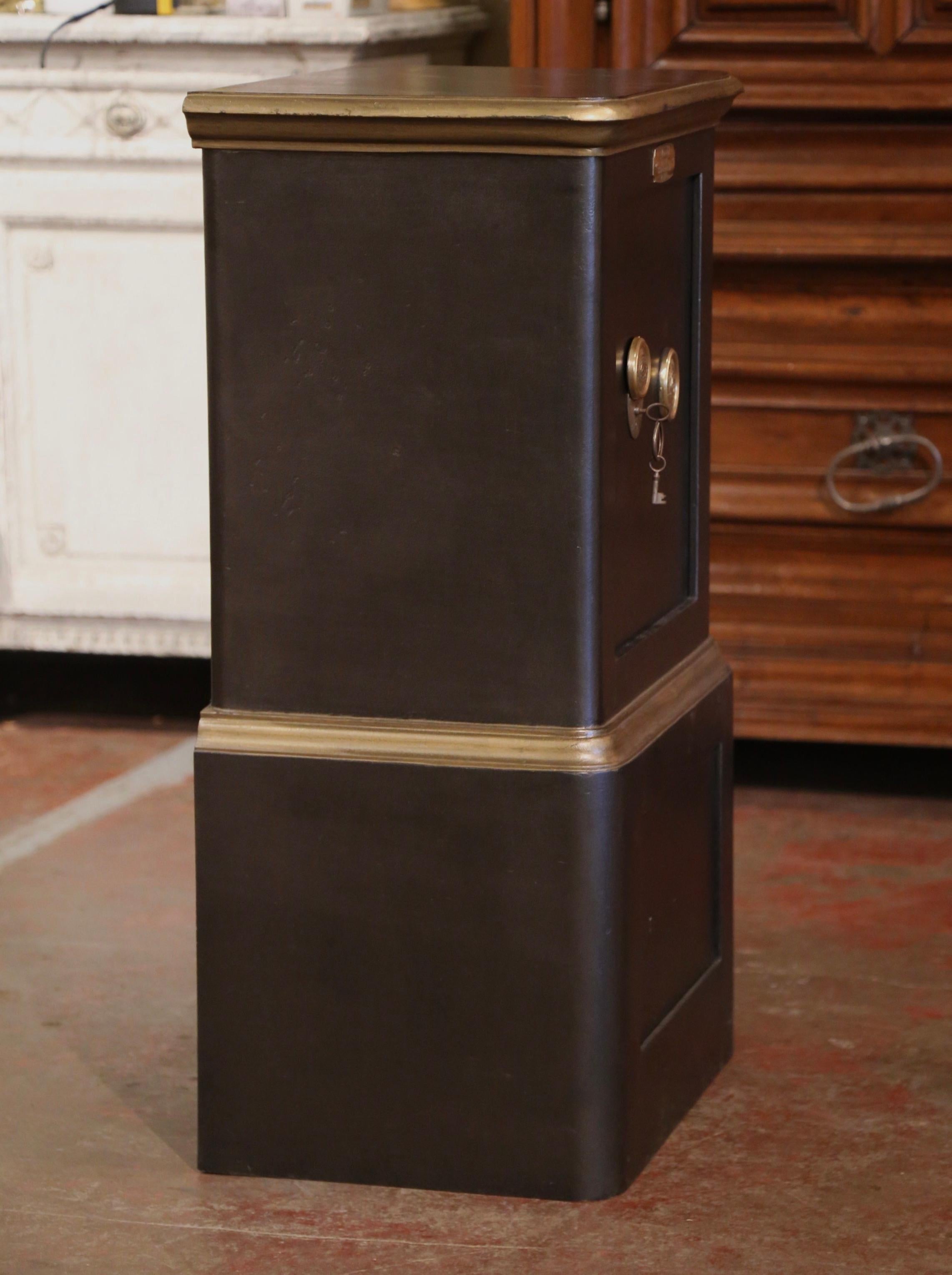 Mid-19th Century French Black and Gilt Painted Iron Fire Safe by 