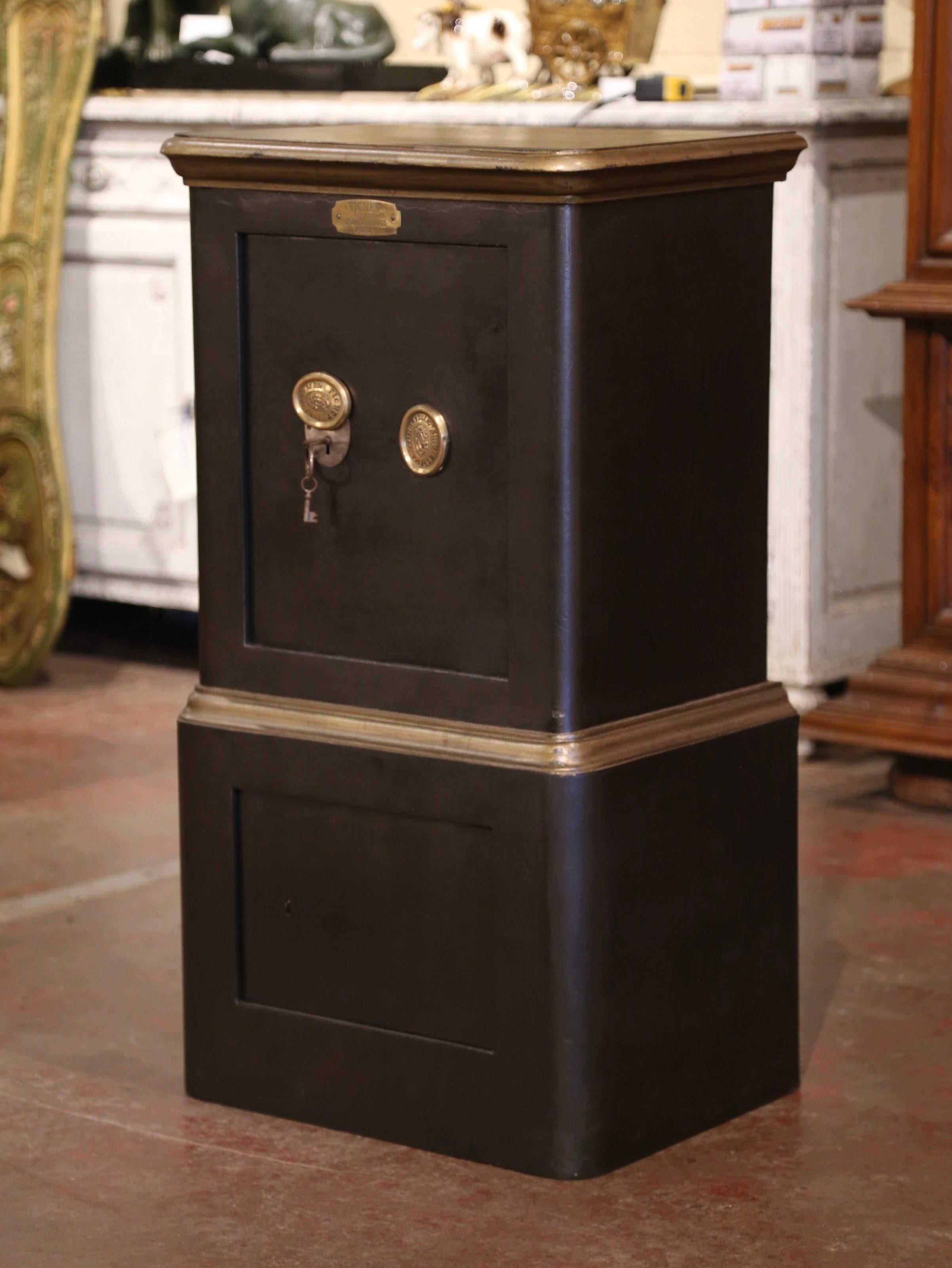 Mid-19th Century French Black and Gilt Painted Iron Fire Safe by 