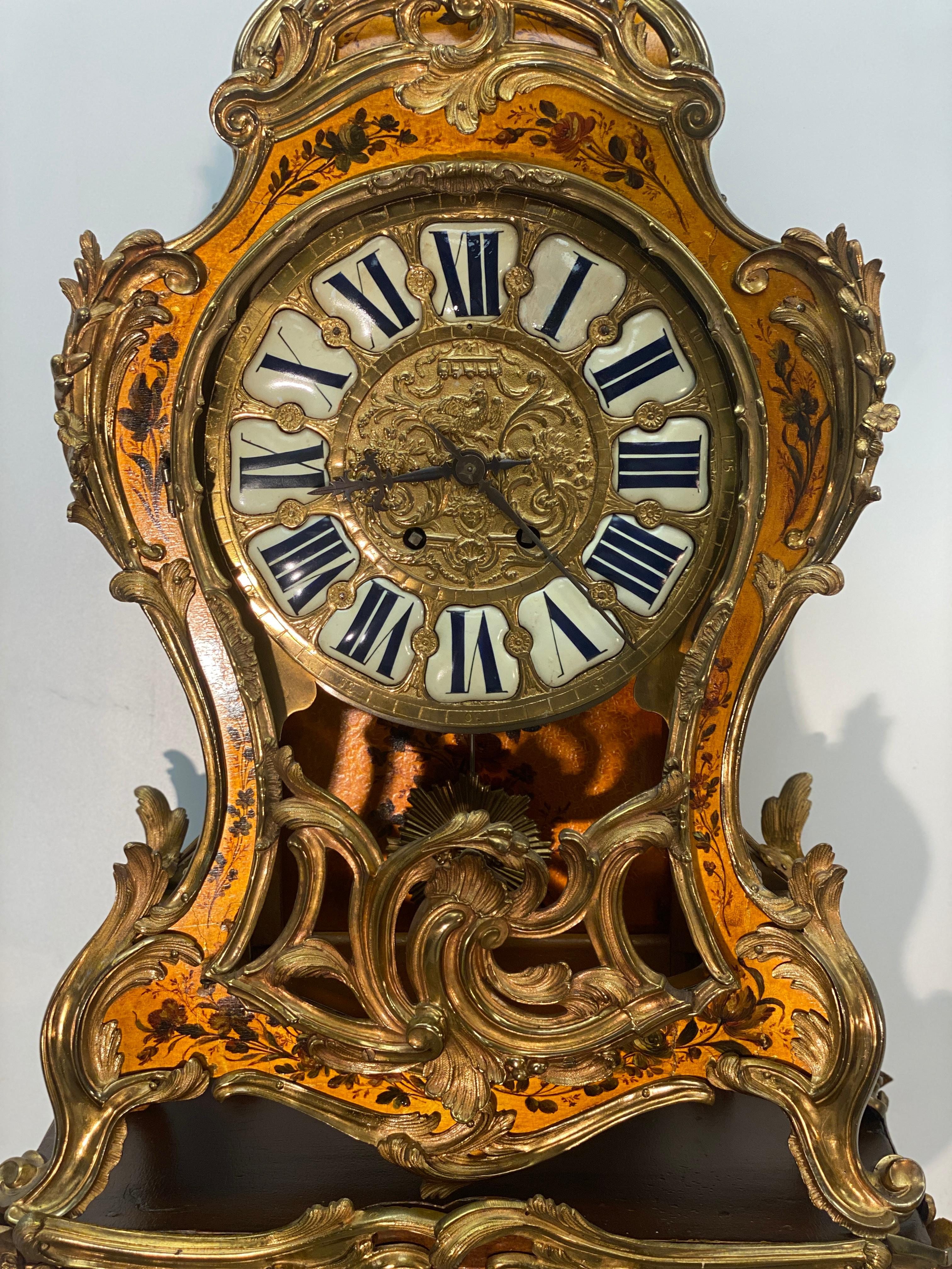 Mid 19th Century French Bracket Clock In Good Condition In Nashville, TN