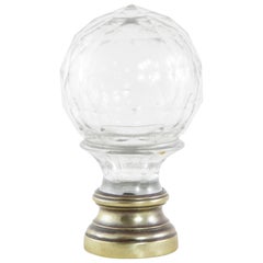 Mid-19th Century French Bronze and Crystal Faceted Staircase Finial