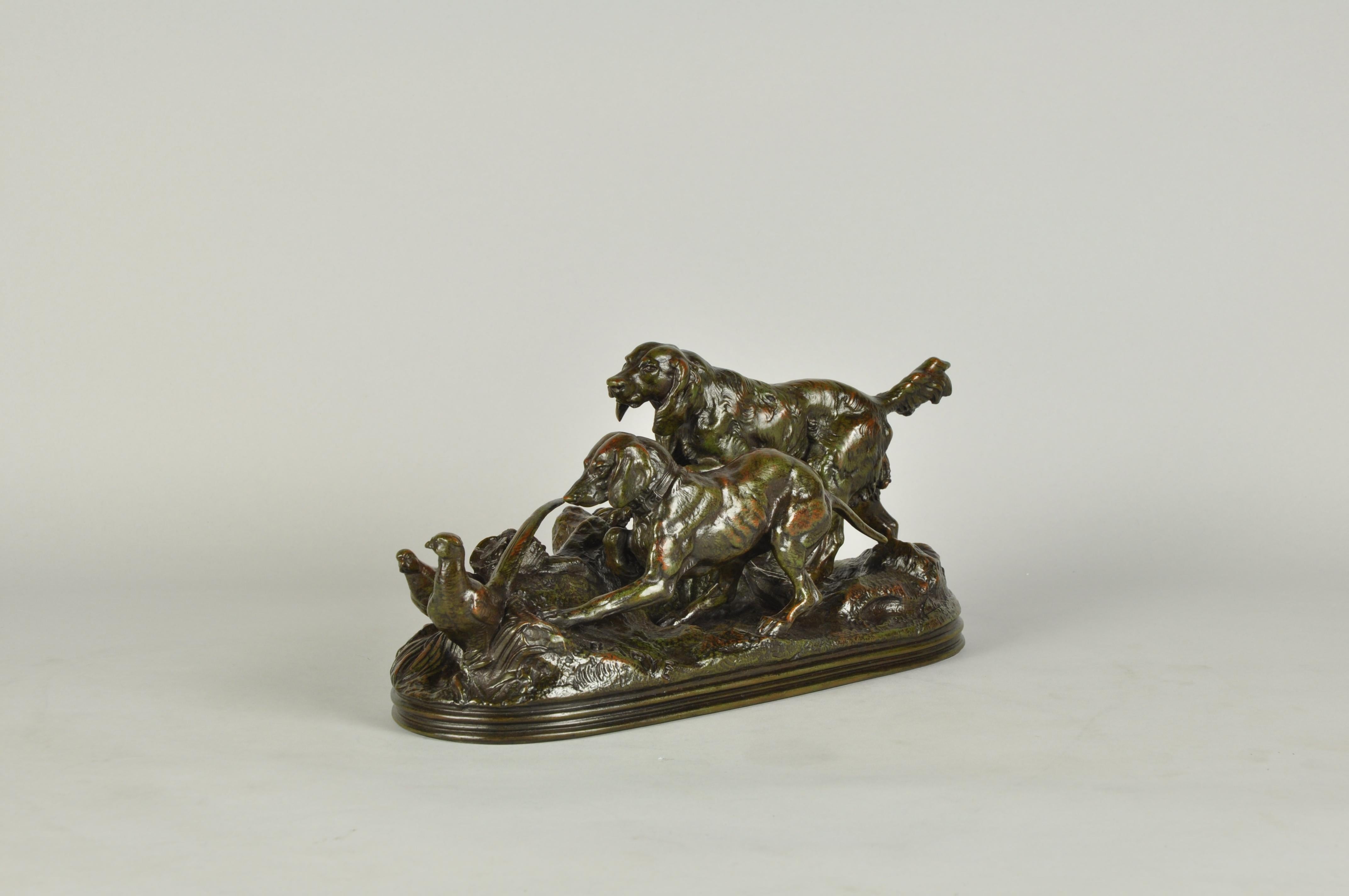 Art nouveau Bronze français du milieu du XIXe siècle intitulé 